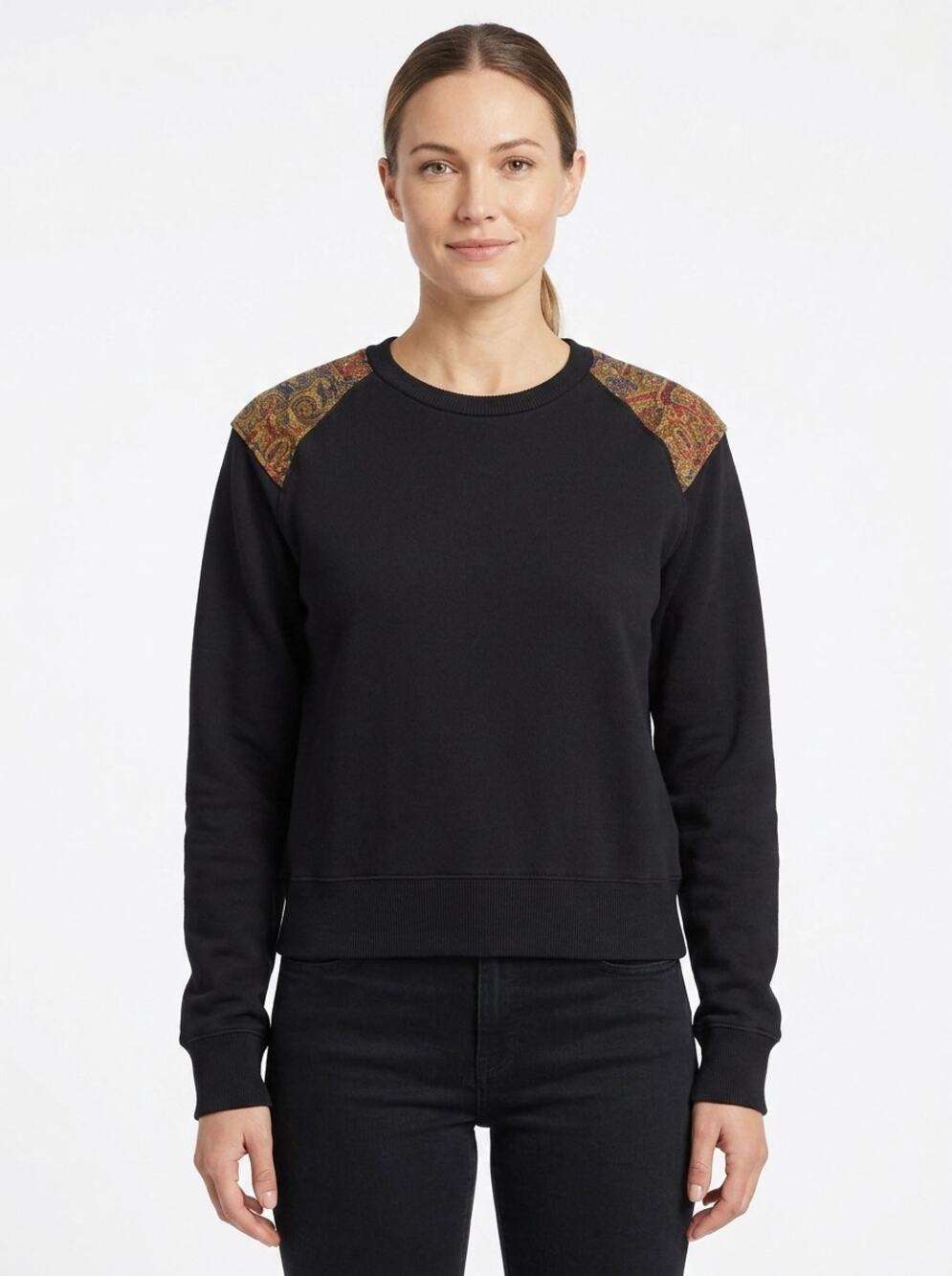 Saint Laurent Paris Made in France Crew Neck Knit Sweatshirt Women Size S